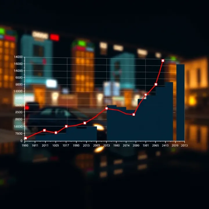 Graph showing growth of funded trader accounts and capital allocation over time