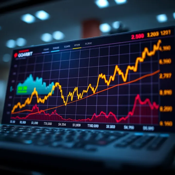 Graph showing price differences between cryptocurrency exchanges in Colombia