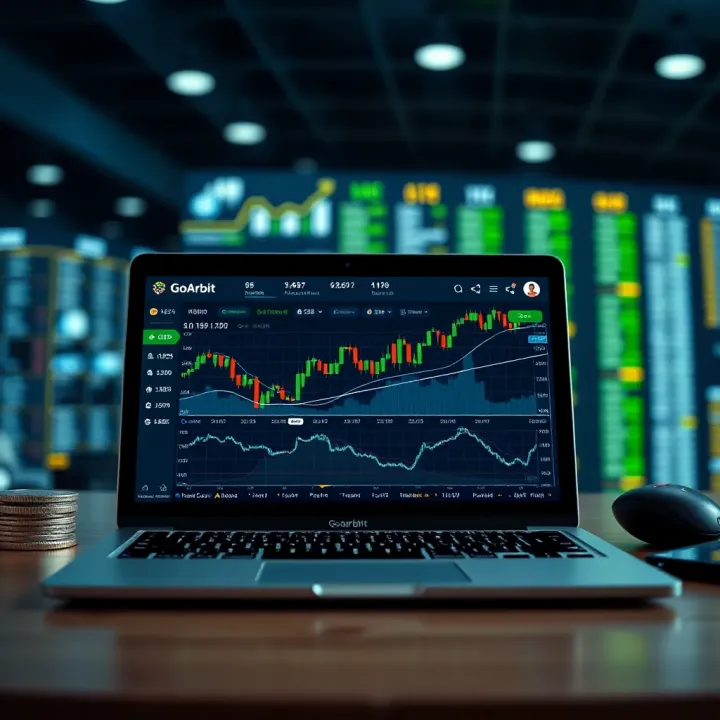 Illustration of secure and fast financial trading using GoArbit platform