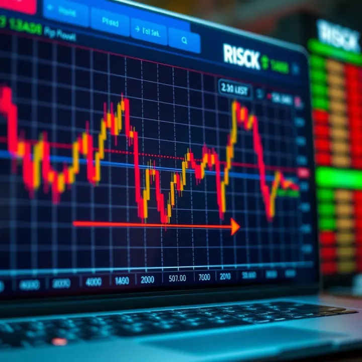 Risk Management and Profit Calculation with Pip Values Graph illustrating risk management and profit calculation using pip values in trading