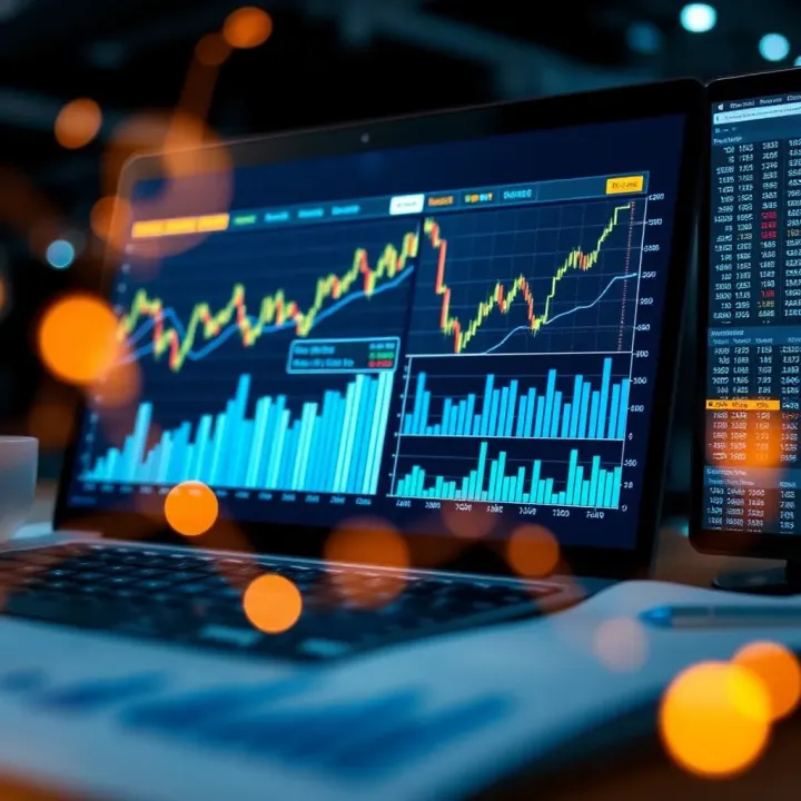 Financial charts and graphs illustrating investment solutions and market impact of Holcomb Finance Limited