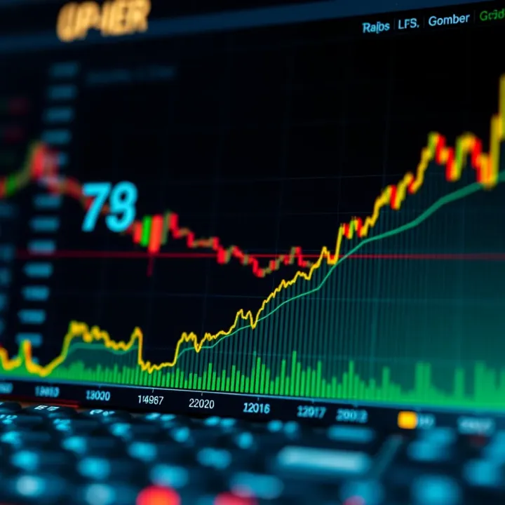 Graph illustrating the growth and fluctuations of synthetic index trading accounts