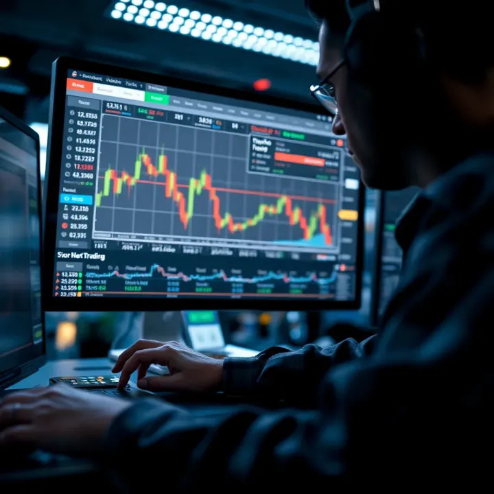 Navigating a Secure Online Trading Platform with Essential Tools Secure online trading platform interface with various financial tools
