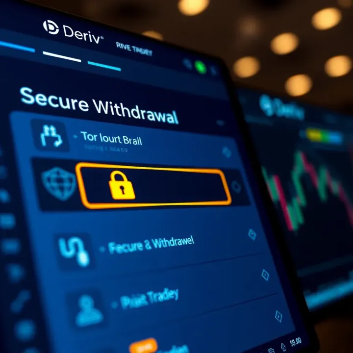 Secure withdrawal options displayed on a digital trading platform interface