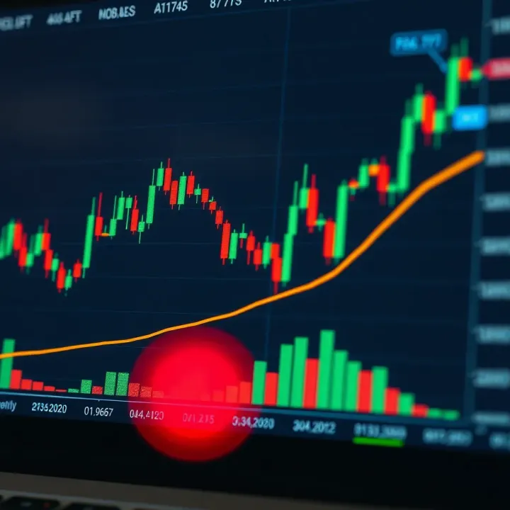 Chart showing a clear break of structure with price crossing a key support level indicating trend reversal
