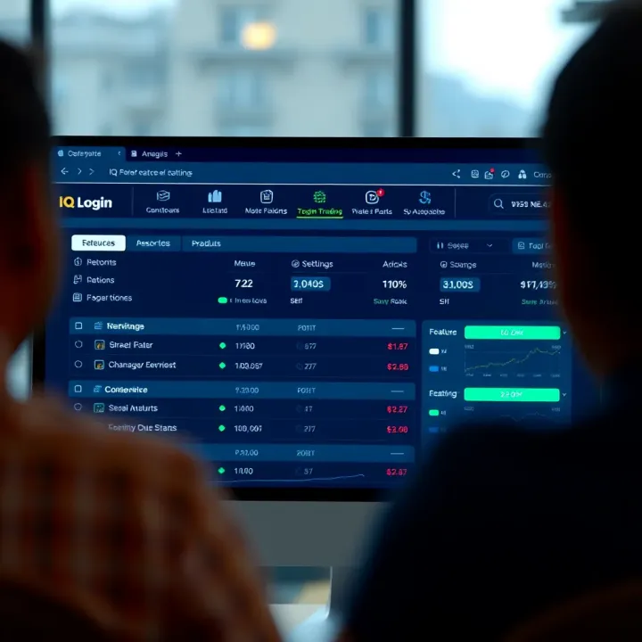Overview of IQ Login Platform Features Dashboard view of IQ Login displaying main features and user settings in a clean layout
