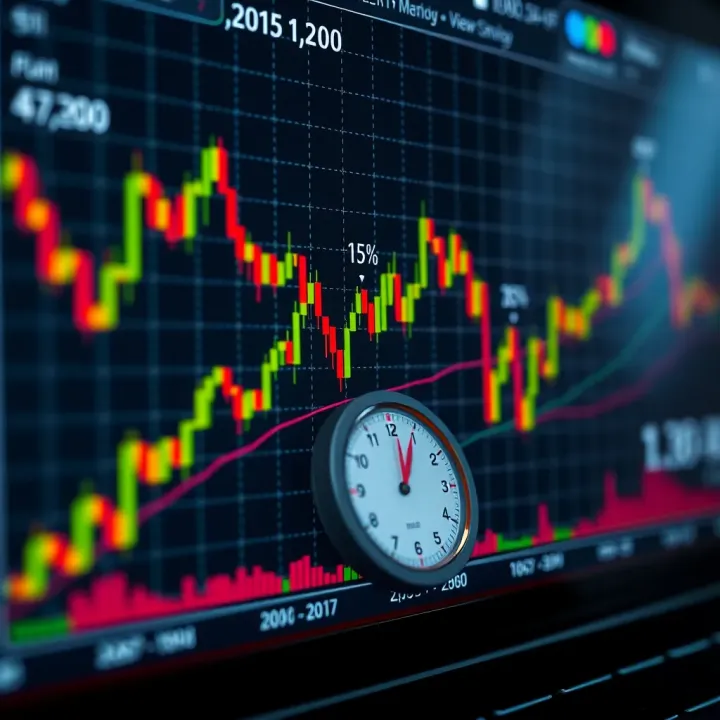 Trading Strategies and Risk Management on IQ Option Graph depicting financial market trends with risk management icons