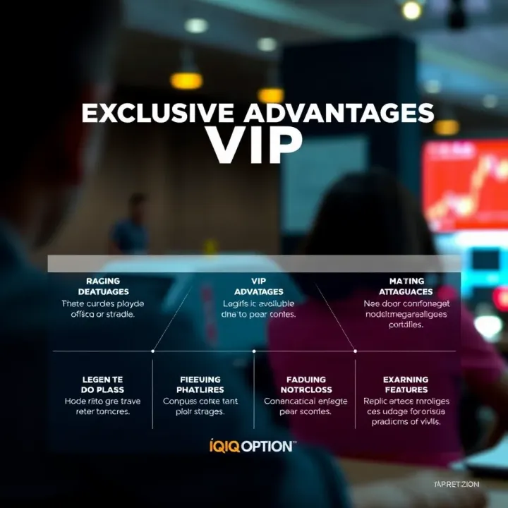 Exclusive Advantages for VIP Users on IQ Option Graphic depicting exclusive features and advantages available to VIP users on IQ Option