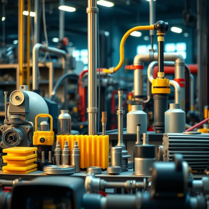 Overview of Key Manufacturing Sectors and Their Products Diverse manufacturing sectors represented by various types of products and factory setups