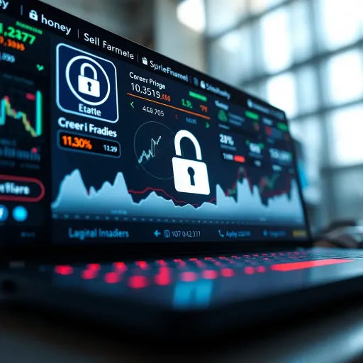 Secure digital financial platform interface with technology icons
