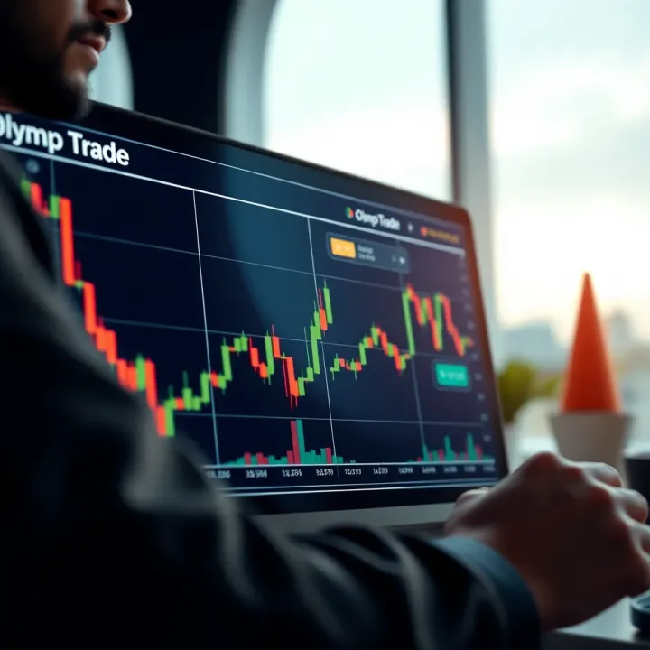 Graph showing trends and performance of an online trading platform