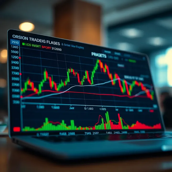 Graph showing option trading strategies with risk and profit zones