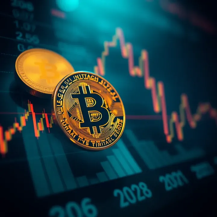 Graph showing Bitcoin price fluctuations and market trends over time