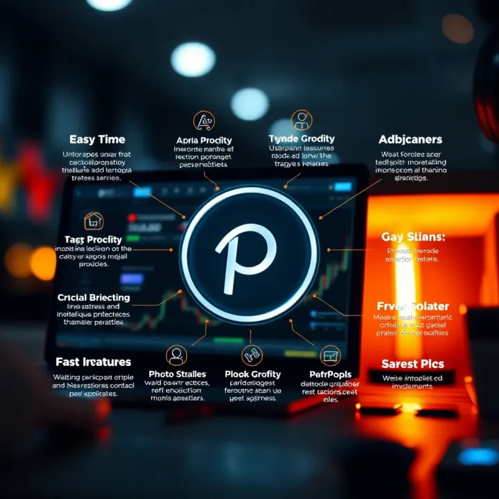 Illustration showing key features and advantages of an online investment platform