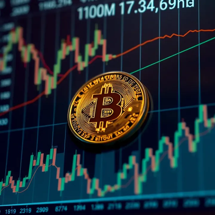 Graph showing Bitcoin price fluctuations influenced by market factors