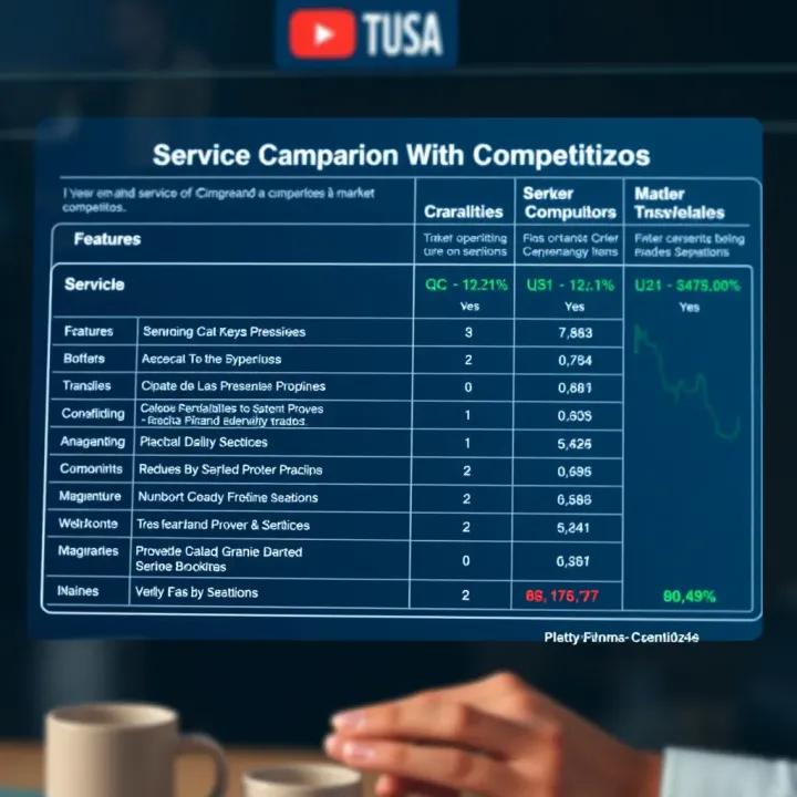 Comparison chart illustrating features and services of QXBroker against other financial brokers