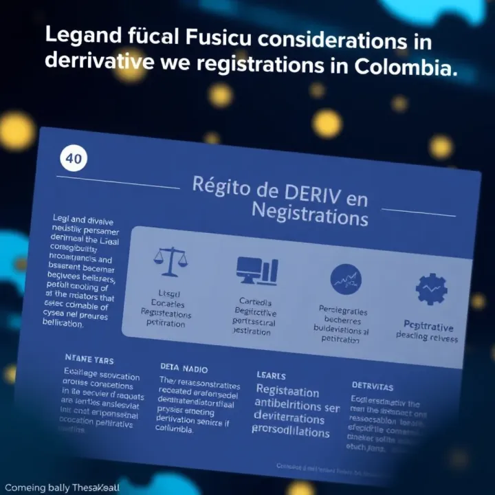 Legal and Fiscal Considerations in Derivative Registrations in Colombia Diagram explaining the legal and fiscal responsibilities in derivative registrations in Colombia