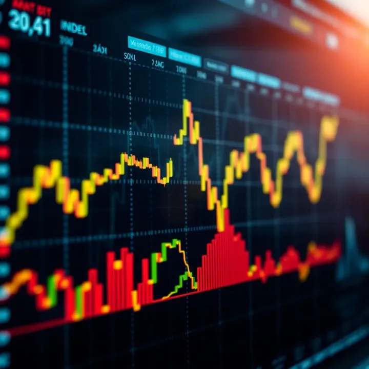 Graphical representation of a synthetic index combining various economic indicators into a single value