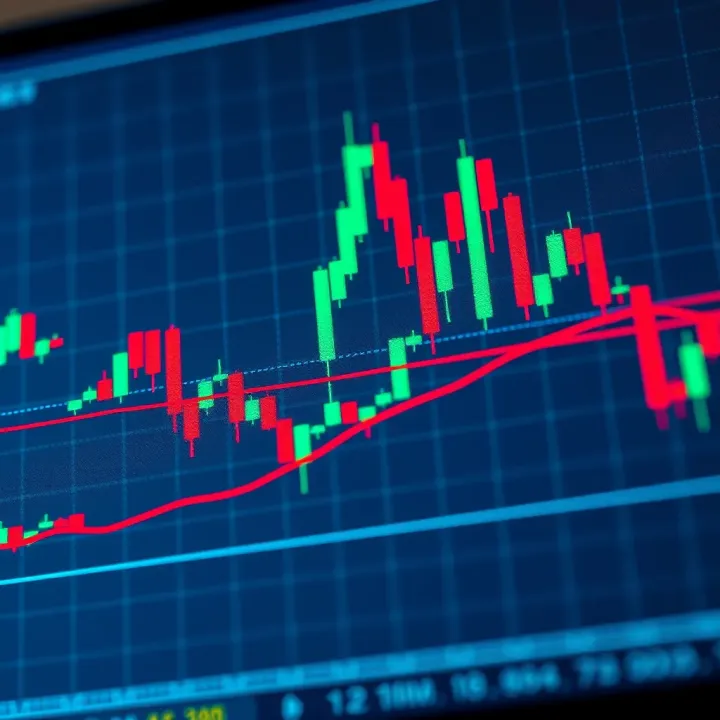 Technical analysis graph showing key support and resistance levels