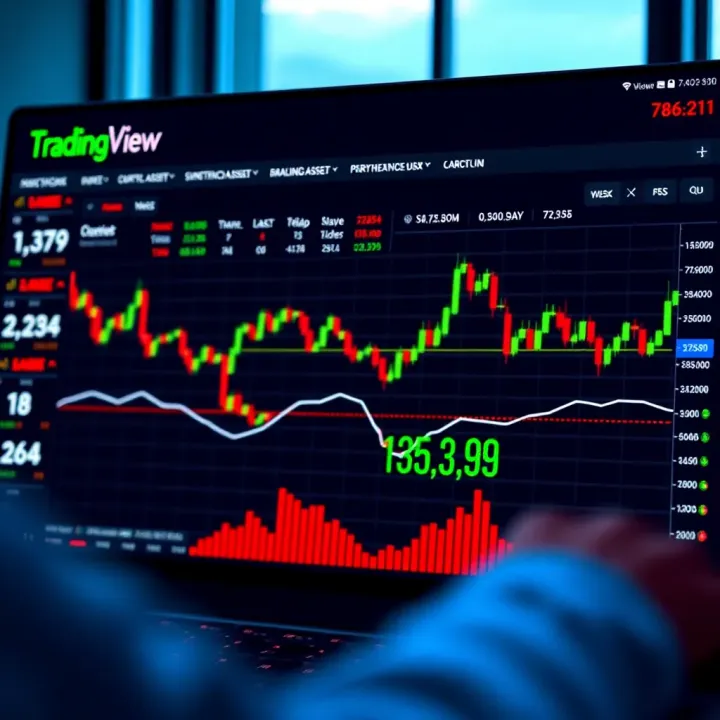 Dashboard of TradingView displaying various market indicators and synthetic asset performance
