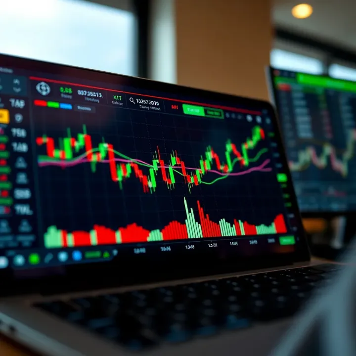 TradingView chart interface integrated with Deriv.com showing detailed candlestick patterns and market indicators
