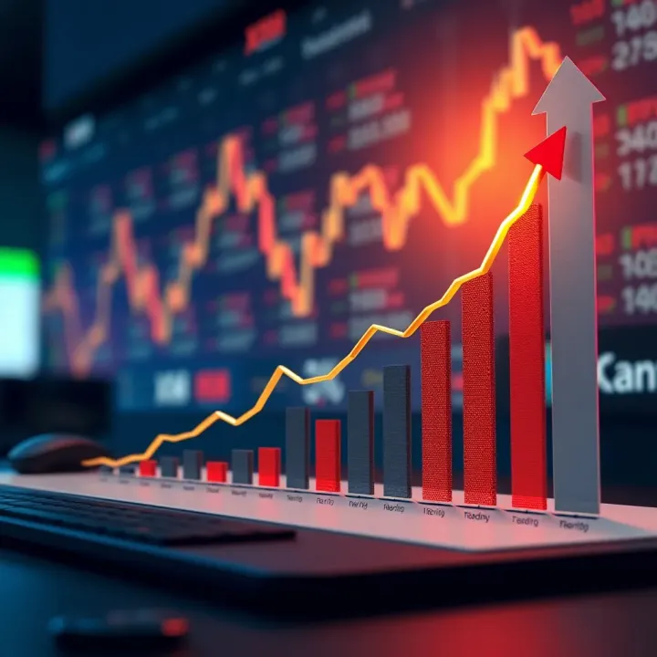 Graph illustrating the growth potential with XM bonus in trading platforms